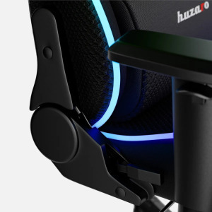 Gamer szék mesh RGB LED fekete