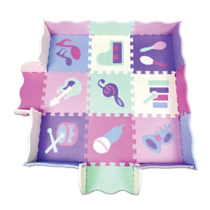 Habszőnyeg 25 darabos, 3in1, 114x114x1 cm