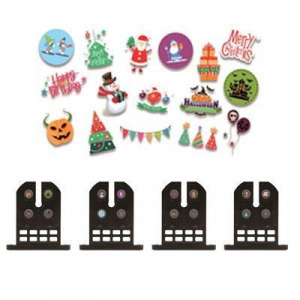 LED fény projektor, 10 db mintás party kártyával