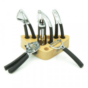 Peterhof 6 részes konyhai szett dekoratív fa tartóval