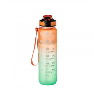 Motivációs kulacs 1000 ml narancssárga átmenetes