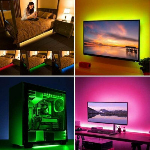 USB, Bluetooth LED szalag, TV háttérvilágítás, 5 méter