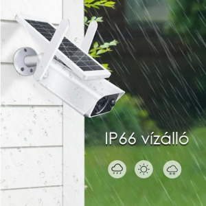 Napelemes akkumulátoros okos wifi ip kamera