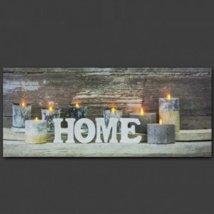 8 LED-es világító falikép Home 70x30cm