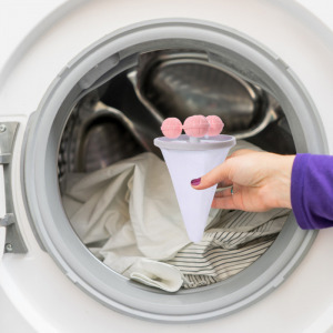 Hálós kisállatszőr eltávolító mosógépbe rózsaszín