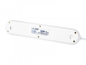 Blow hálózati hosszabbító kábel - 4 aljzat + 3xusb, 5 m, fehér, 2x1mm