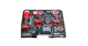 Kimiyo szerszámkészlet sarokköszörű, fúrógép és csavarbehajtó