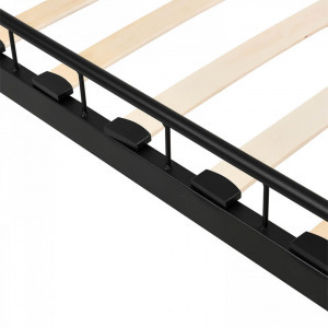 Mimi fém ágykeret ajándék ágyráccsal, 160 x 200 cm, fekete