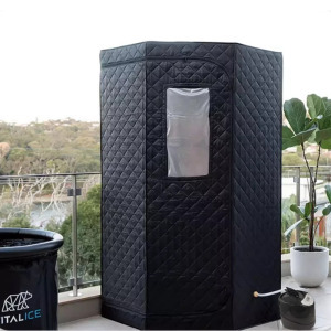 Hordozható gőzszauna otthonra - fekete