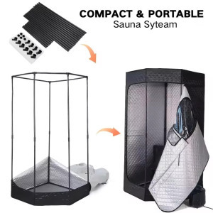Hordozható gőzszauna otthonra - fekete