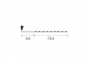 Kültéri nano fényfüzér (75 LED7,5 méter) időzítővel - meleg fehér