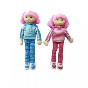 Meghosszabbítható, textil baba, rögzíthető lábakkal, talpán gumis, marionett típusú, 70-105cm