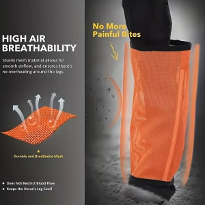 4db Horses Fly Boots szett, légáteresztő műanyag ló lábszárvédő szürke