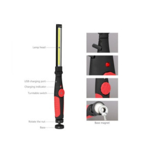Mágneses LED munkalámpa, állítható fénnyel és dőlésszöggel - MS-709