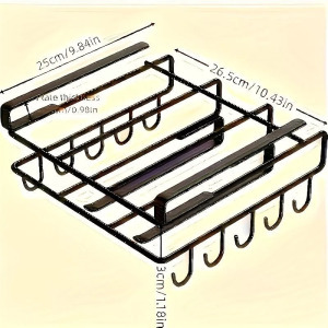 Helytakarékos konyhai kampós állvány vágódeszkával, fedéllel