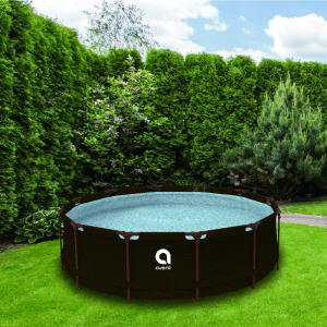 Avenli Frame Plus medenceszett köralakú barna rattan hatású 366x100cm (12336EUV50)