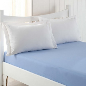 Sofy pamut gumis lepedő, 100x200 cm - világoskék színben - MS-560