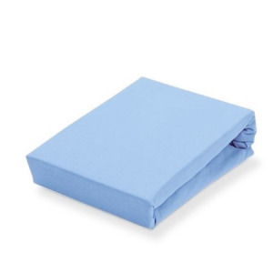 Sofy pamut gumis lepedő, 100x200 cm - világoskék színben - MS-560