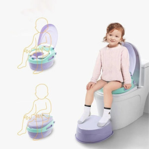 Hordozható WC ülőke, lila 3 az 1-ben
