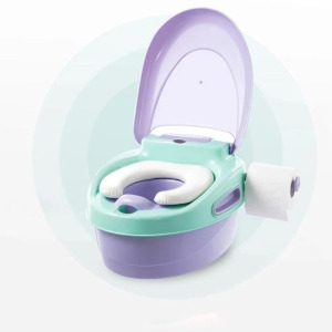 Hordozható WC ülőke, lila 3 az 1-ben