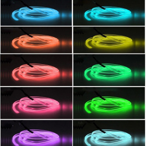 Műszerfal LED csík, autós dekor szalag lila