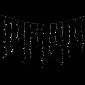 Crystalline toldható led jégcsapfüzér, 2x0,9m, 138 db, átlátszó kábel