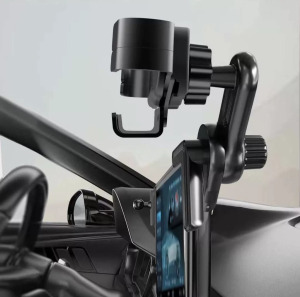 Autós mobiltelefon tartó, 360°-ban forgatható, kijelzőre, napellenzőre