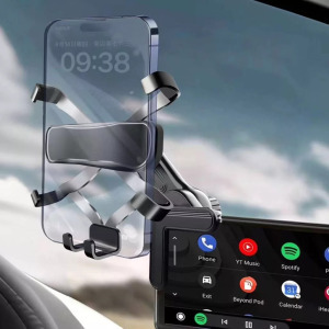 Autós mobiltelefon tartó, 360°-ban forgatható, kijelzőre, napellenzőre