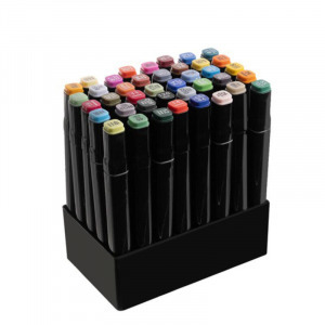 Kétvégű marker filctollkészlet táskában, 40 db-os, varázslatos színekben