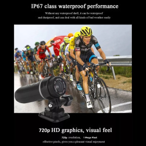 Motoros/Kerékpáros menetrögzítő kamera, IP67, 960p HD, éjszakai mód, fekete