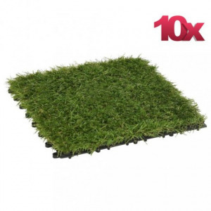 10 db műfű csempe, műfűlap, műgyeptégla 31x31cm (1 m2)