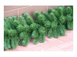 Mesterséges zöld színű fenyő girland, ausztriai zöld fenyő ágakkal - 2,7m