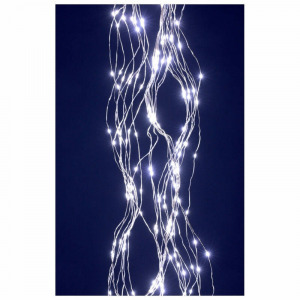 LED fényfüggöny 2x2 m-es 8 programos, kül-, és beltéri, sorolható - hidegfehér