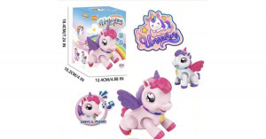 Elemmel működtethető, álomszerű egyszarvú játék fénnyel és zenével gyermekeknek