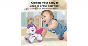 Elemmel működtethető, álomszerű egyszarvú játék fénnyel és zenével gyermekeknek