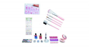 Kislány smink és körmös készlet kagyló alakú kistáskával