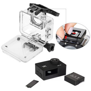 Sportkamera, WiFi-s 12MP akciókamera FullHD, 30m-ig vízálló, A+ 170°, arany