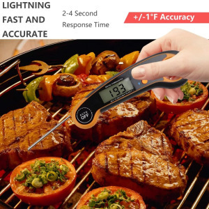 Digitális ételhőmérő, WDJ210 vízálló -50°C~300°C, LCD kijelző, narancssárga