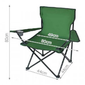 Összecsukható kempingszék, zöld - MS-055