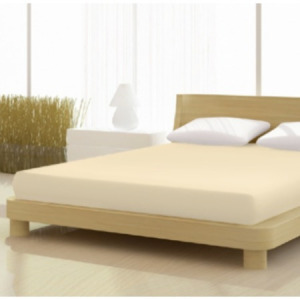 Sofy pamut gumis lepedő, 180x200 cm - bézs színben