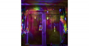 LED lámpák rénszarvas függöny 2.5m 138 multicolor