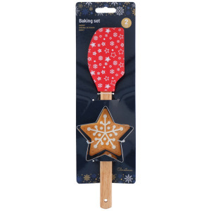 Sütő készlet - spatula és süti kiszúró forma /csillag/
