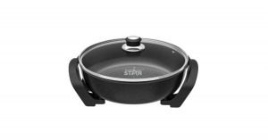 Nagyméretű elektromos serpenyő, főzőedény, 1500W, 4,5L