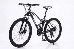 Rush B159-Black MTB kerékpár tárcsafékes összteleszkópos fekete