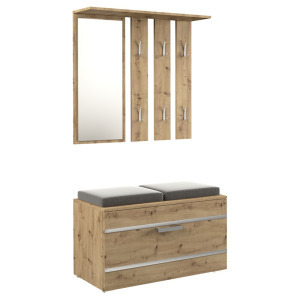 Shannan Opal előszobafal, 85x45x35 cm, tölgy