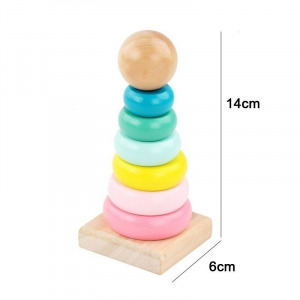 Pasztell készségfejlesztő játékok gyerekeknek, torony