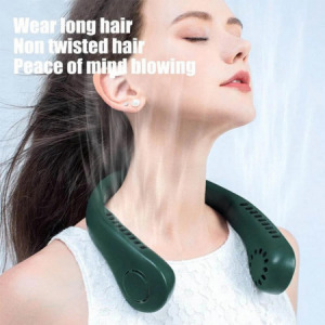 Mini hordozható nyak ventilátor beépített akkumulátorral - rózsaszín - MS-883