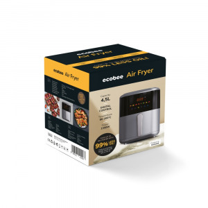 Air Fryer - olaj nélküli sütő - 4,5 L - 1350W - digitális kijelzővel
