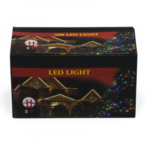 Karácsonyi LED égősor kültérre zöld vezetékkel - meleg fehér / 500 led