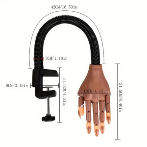 Manikűr edzőmodell kéz rugalmas ujjakkal